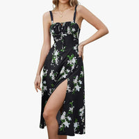 Black background with white flowers