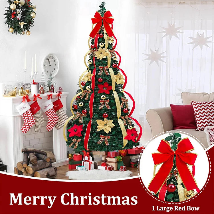 Folding Gold & Silver Christmas Tree