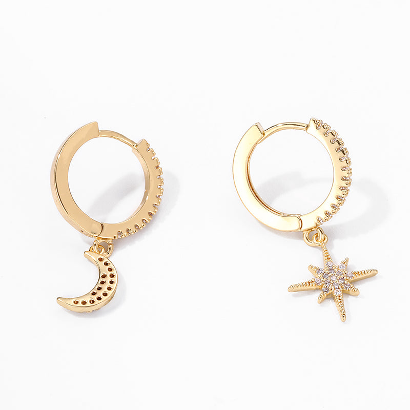 Star Moon Earrings