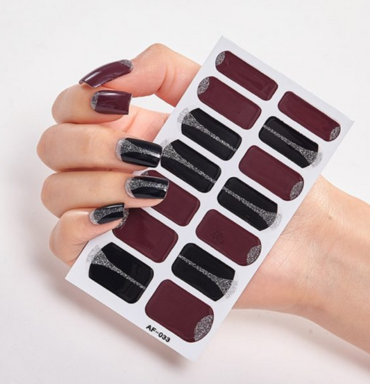 Frexos Love dark semicured uv gel nail stickers kit