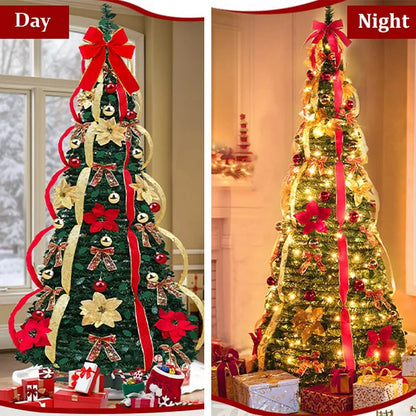 Folding Gold & Silver Christmas Tree