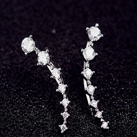 Crystal Ear Climber Earrings