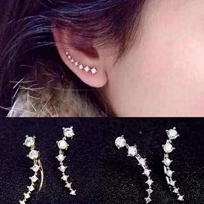 Crystal Ear Climber Earrings