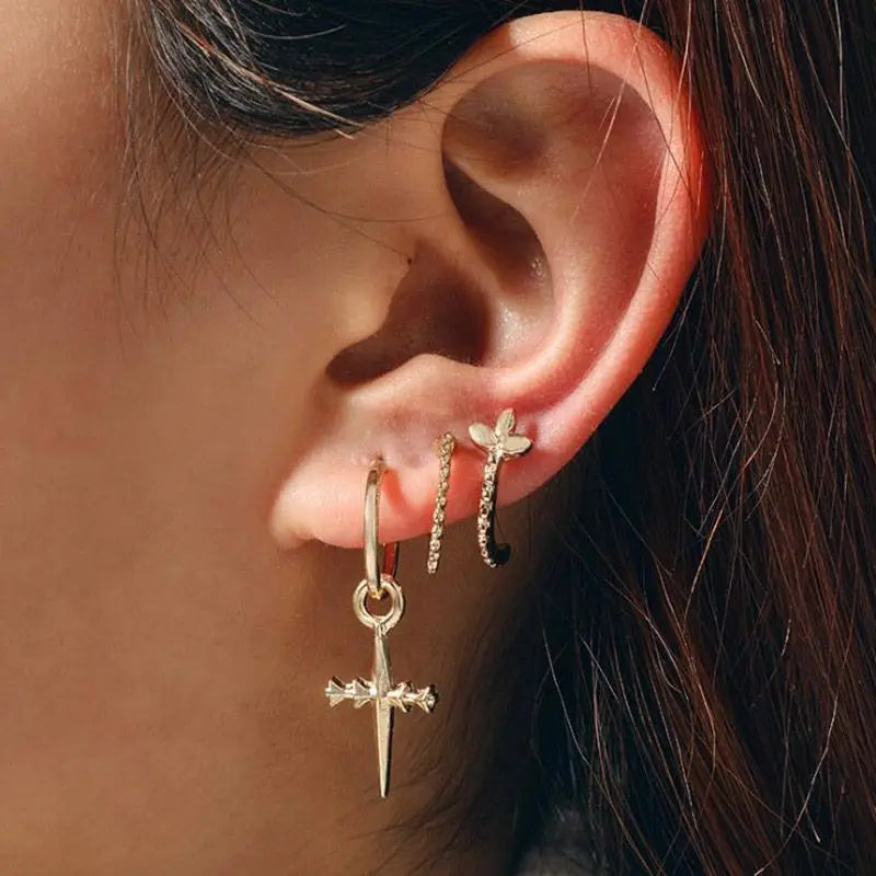 Set Cross Earrings