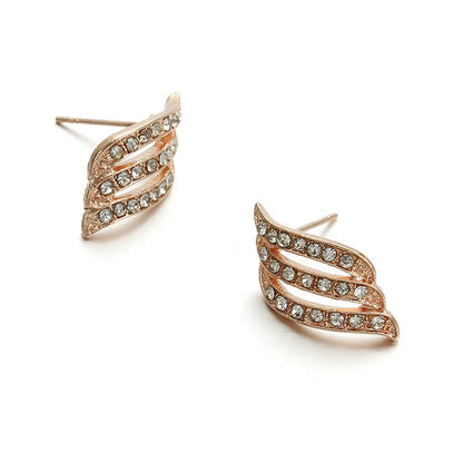 Crystal Wing Earrings Hollow