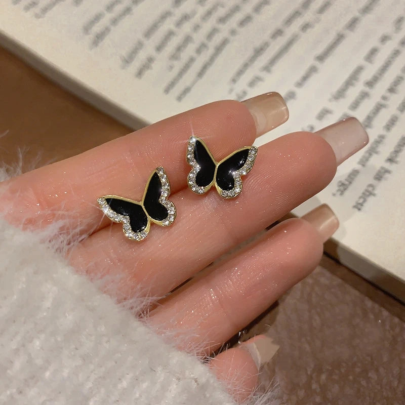 Black Butterfly Earrings