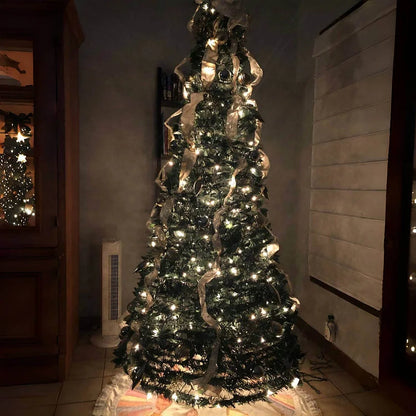 Folding Gold & Silver Christmas Tree