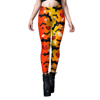 Halloween New Women's Leggings Bandage Printed Yoga Pants