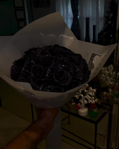 Glitter Rose Bouquet - Forever Lasting Roses