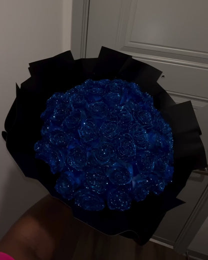 Glitter Rose Bouquet - Forever Lasting Roses